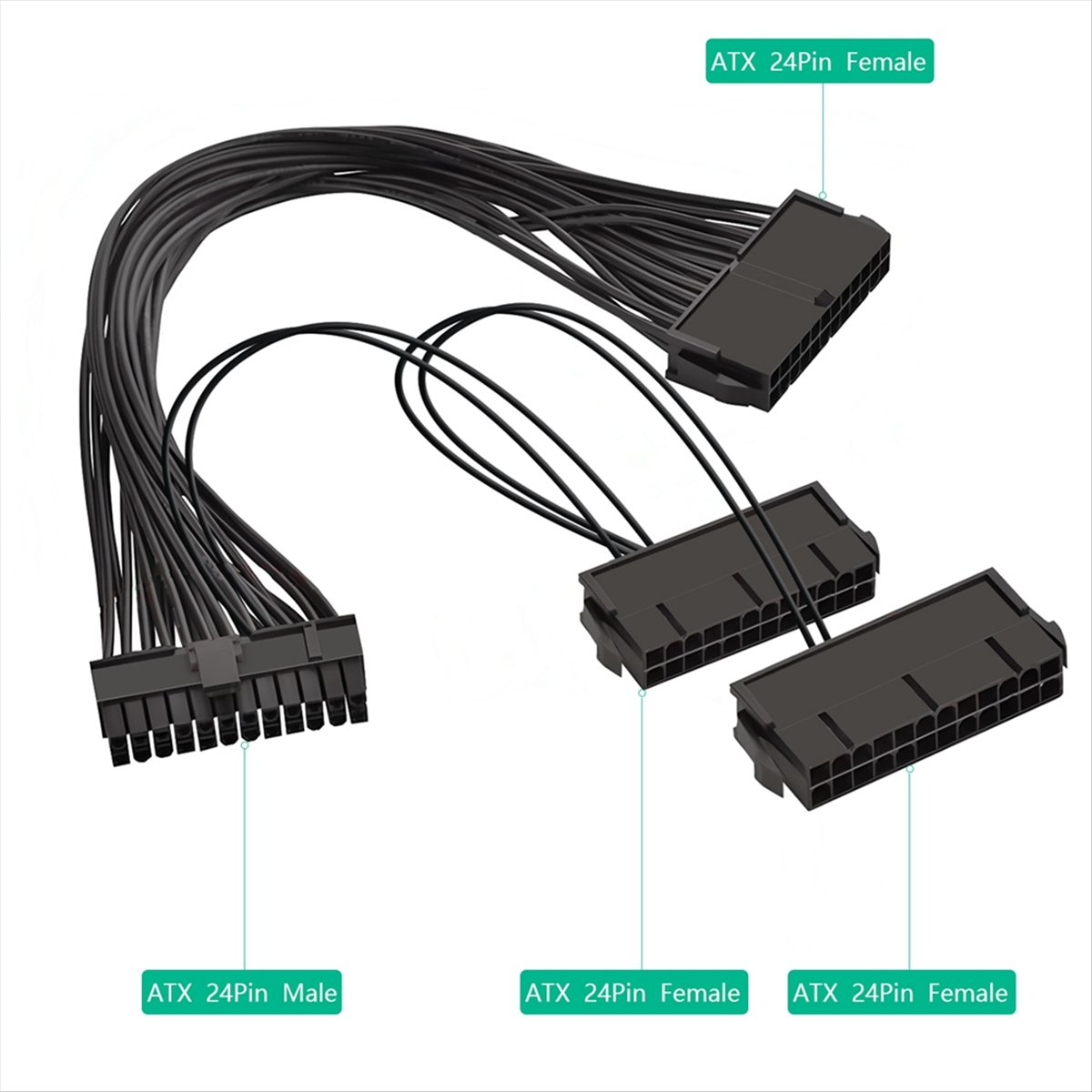 Psu Computer - 【A19R】كابل تقسيم طاقة ATX 24 دبوس