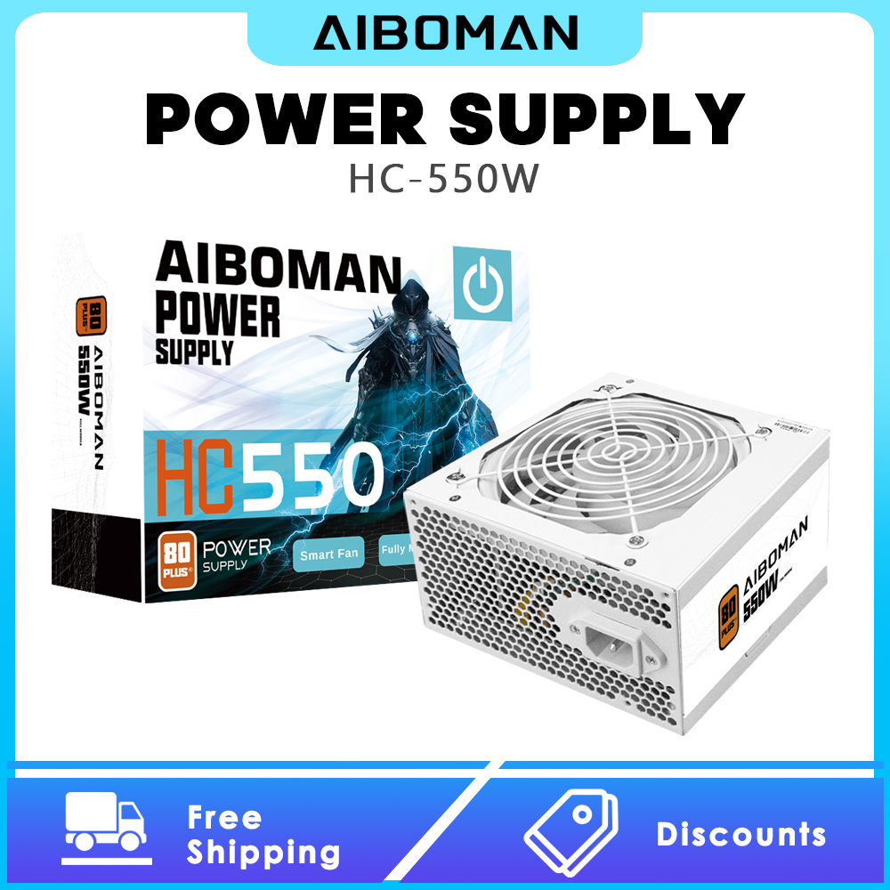 Power Supply 650W - مزود طاقة AIBOMAN بقوة 550 واط،