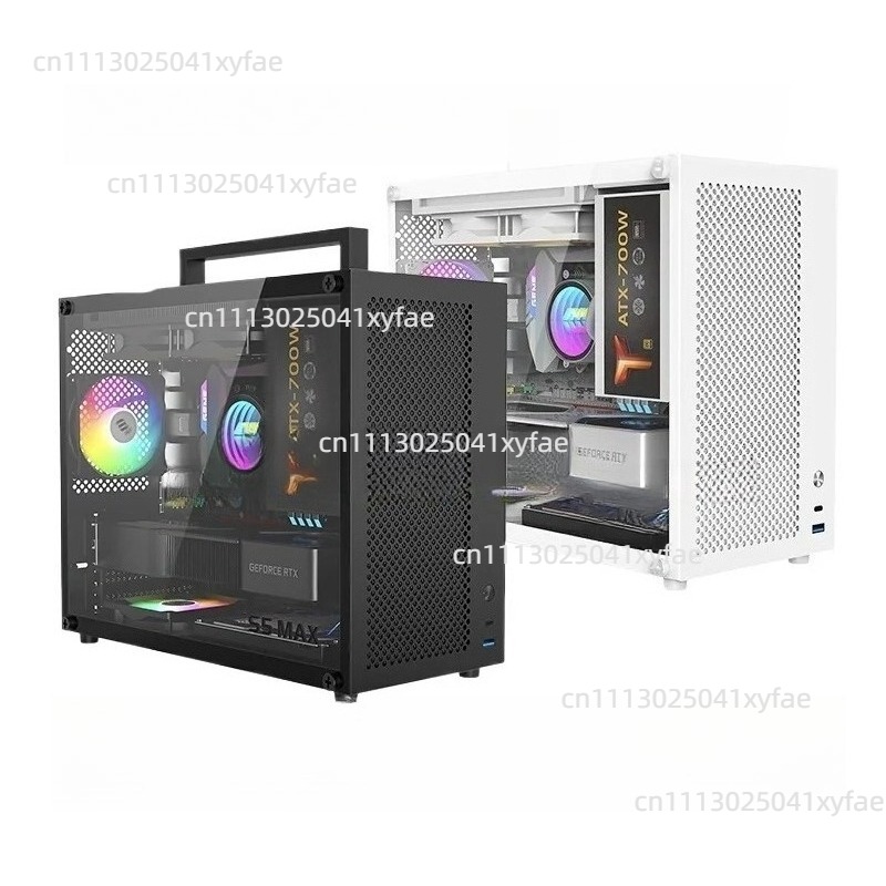 Psu Computer - علبة كمبيوتر بيضاء S5MAX، هيكل متوسط