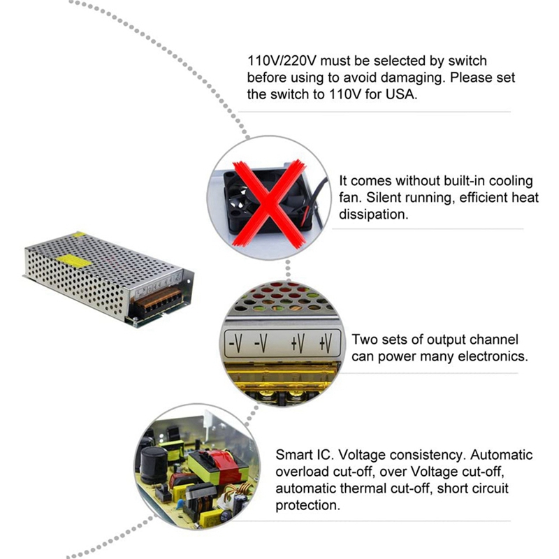 محول طاقة تيار مستمر 12 فولت 1 - مراجعة Ac Power Supply وسعره