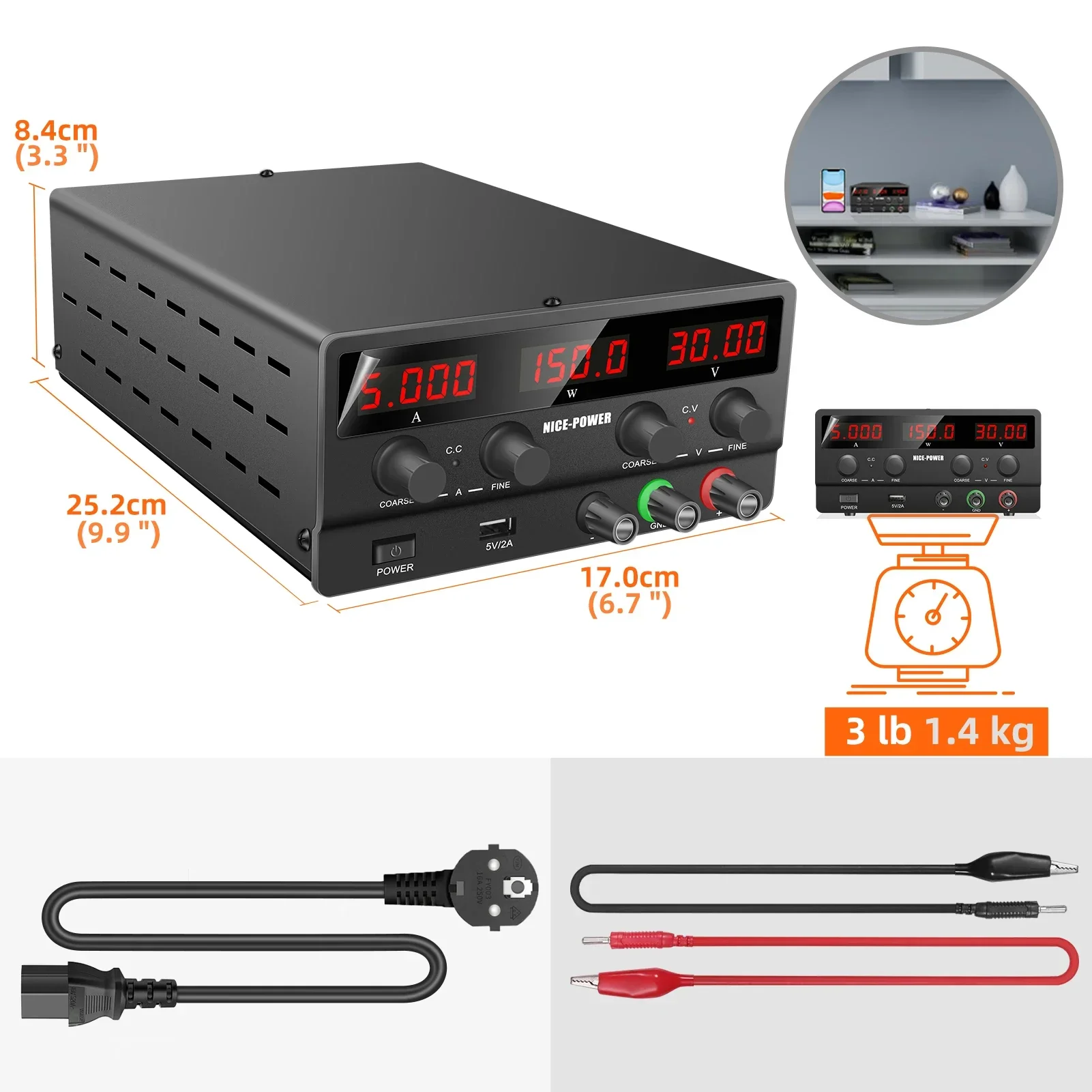 مزود طاقة تيار مستمر 30 فولت 5 - مراجعة Smps Power Supply وسعره