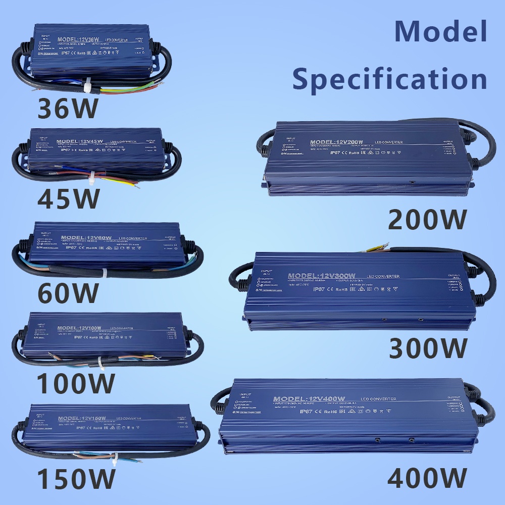 مزود طاقة LED مقاوم للماء بمعي - مراجعة Power Supply 500W وسعره