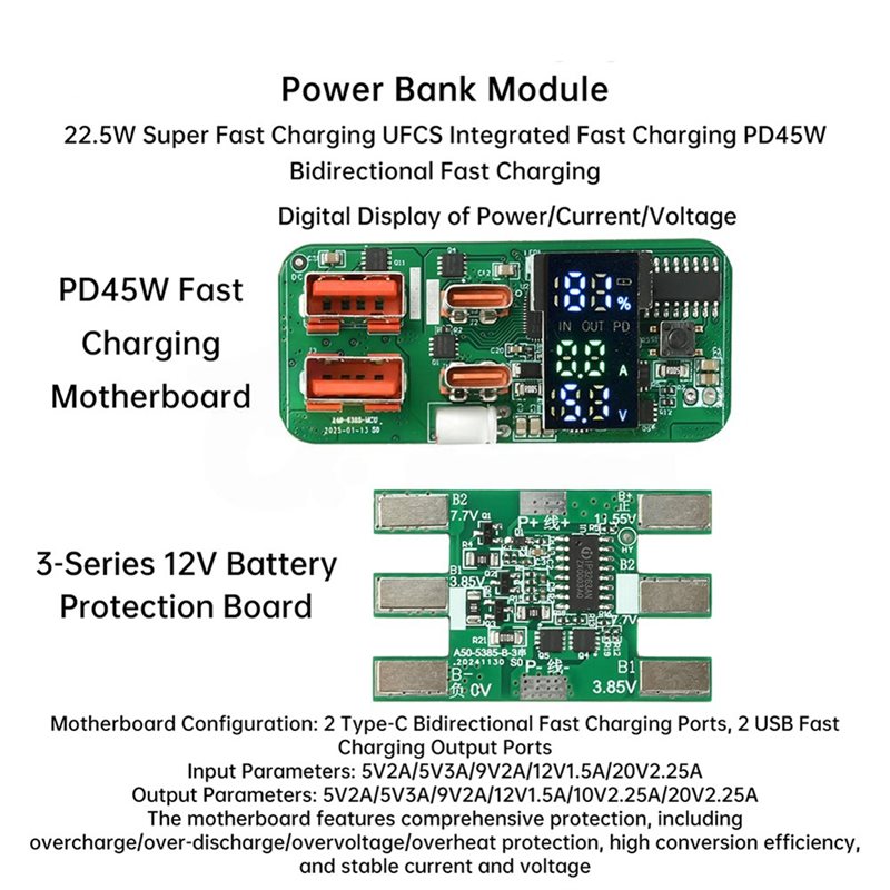 ABKN-DIY وحدة شحن PD45W 3S ثنا - مراجعة Modular Power Supply وسعره