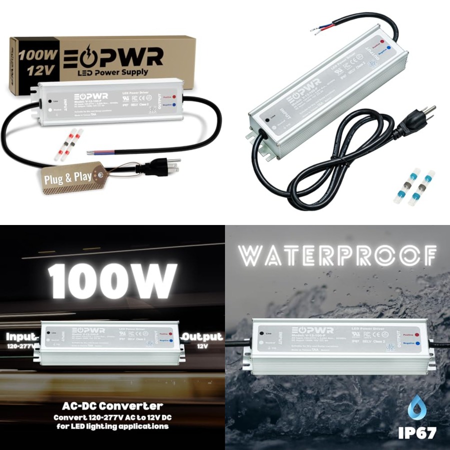محول طاقة LED مقاوم للماء IP67 - مراجعة Ac Power Supply وسعره