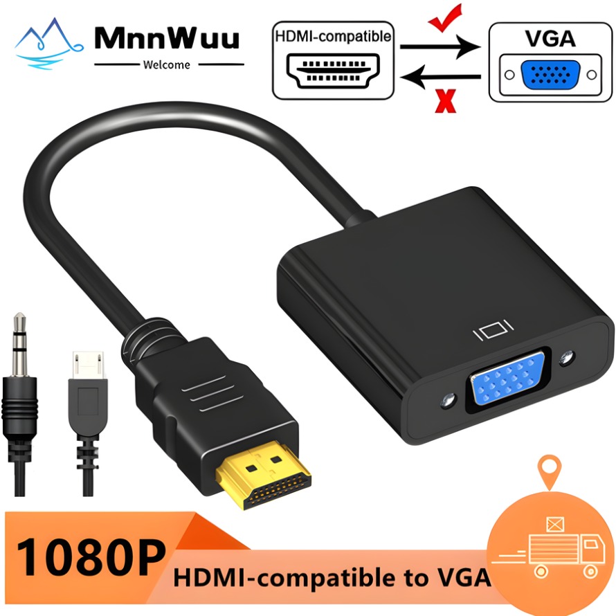 1080P HDMI-متوافق مع محول VGA  - مراجعة Pc Power Supply وسعره
