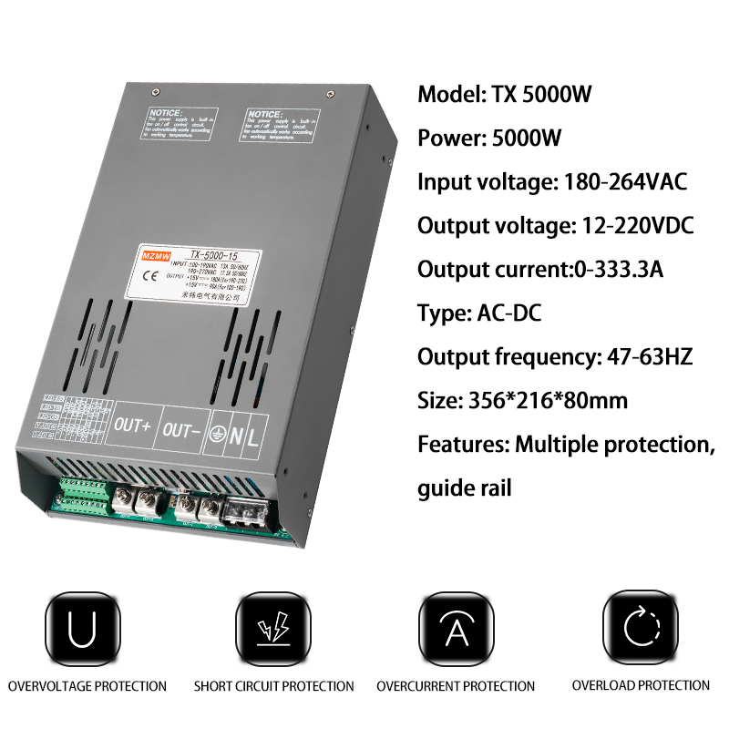 5000 واط 12 فولت 24 فولت 36 فو - مراجعة Smps Power Supply وسعره
