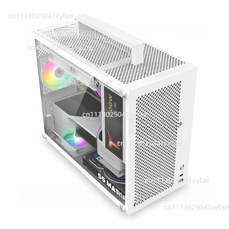 علبة كمبيوتر بيضاء S5MAX، هيكل - مراجعة Psu Computer وسعره