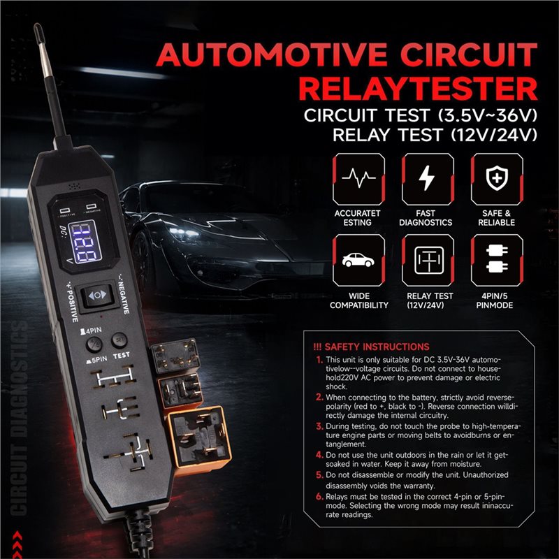 جهاز اختبار ريلاي السيارات الج - مراجعة Power Supply Tester وسعره