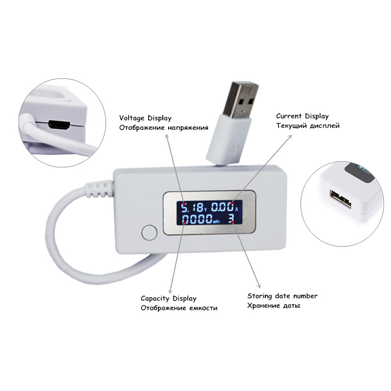 شاشة LCD صغيرة إبداعية للهاتف  - مراجعة Power Supply Tester وسعره
