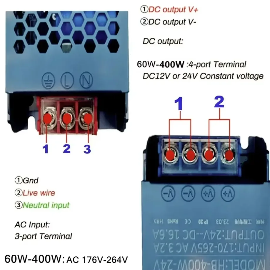 محول طاقة للإضاءة بجهد 12/24 ف - مراجعة Smps Power Supply وسعره